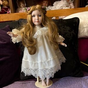 Butterfly, princess Charming White Lace Doll with Long Hair limited edition